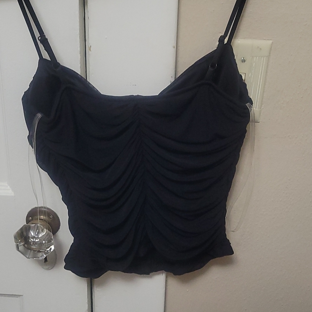 Black Ruched top - Picture 2 of 2